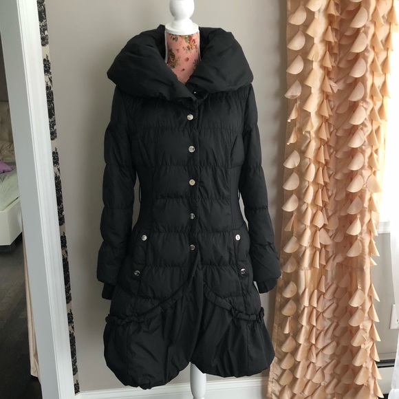 karen millen black puffer coat
